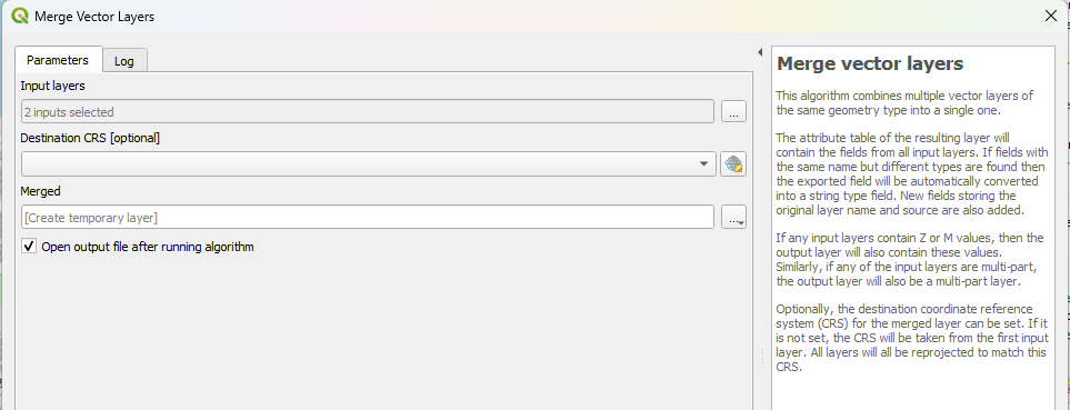Merge layers