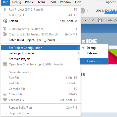 customize menu