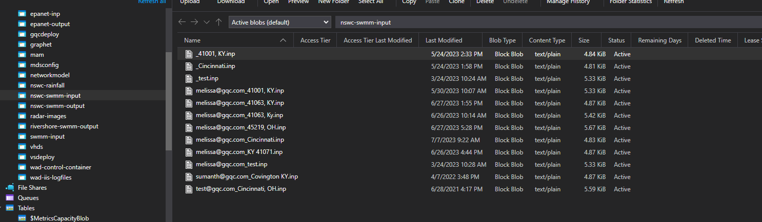 nswc swmm input