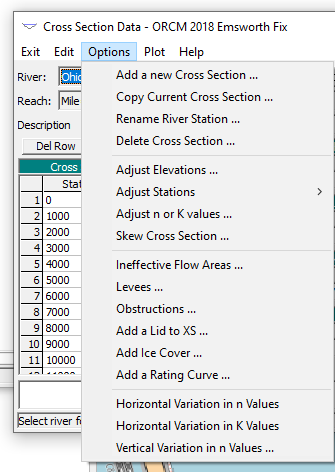 Add a new Cross Section