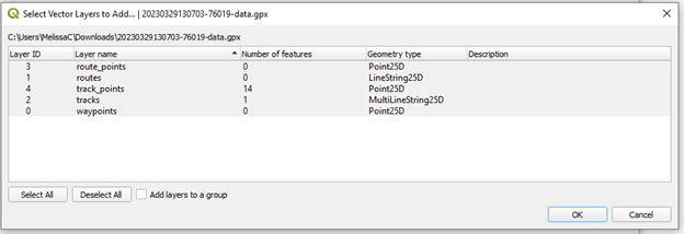 Add Layers to QGIS