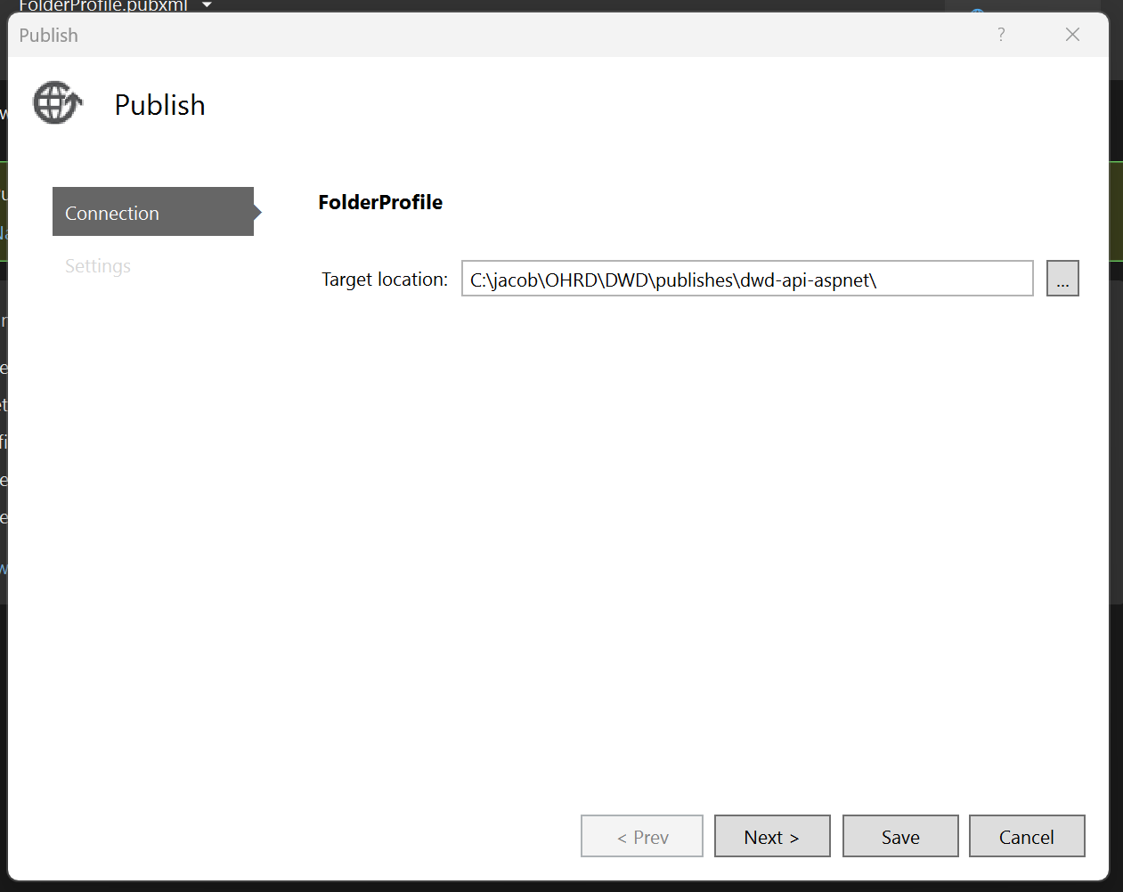 DWD API Publish Location