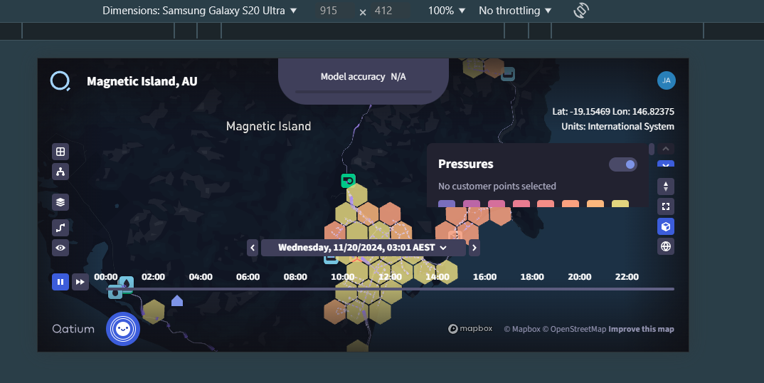 Qatium UI - Mobile Landscape