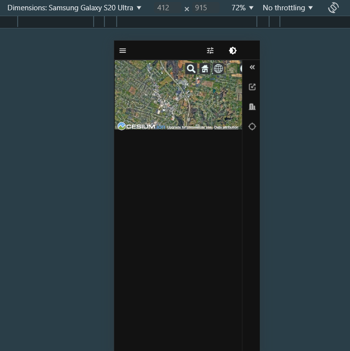 3D map vertical with bad responsive design