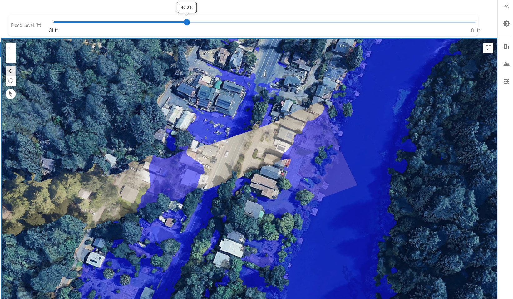 Unwanted patches on flood map