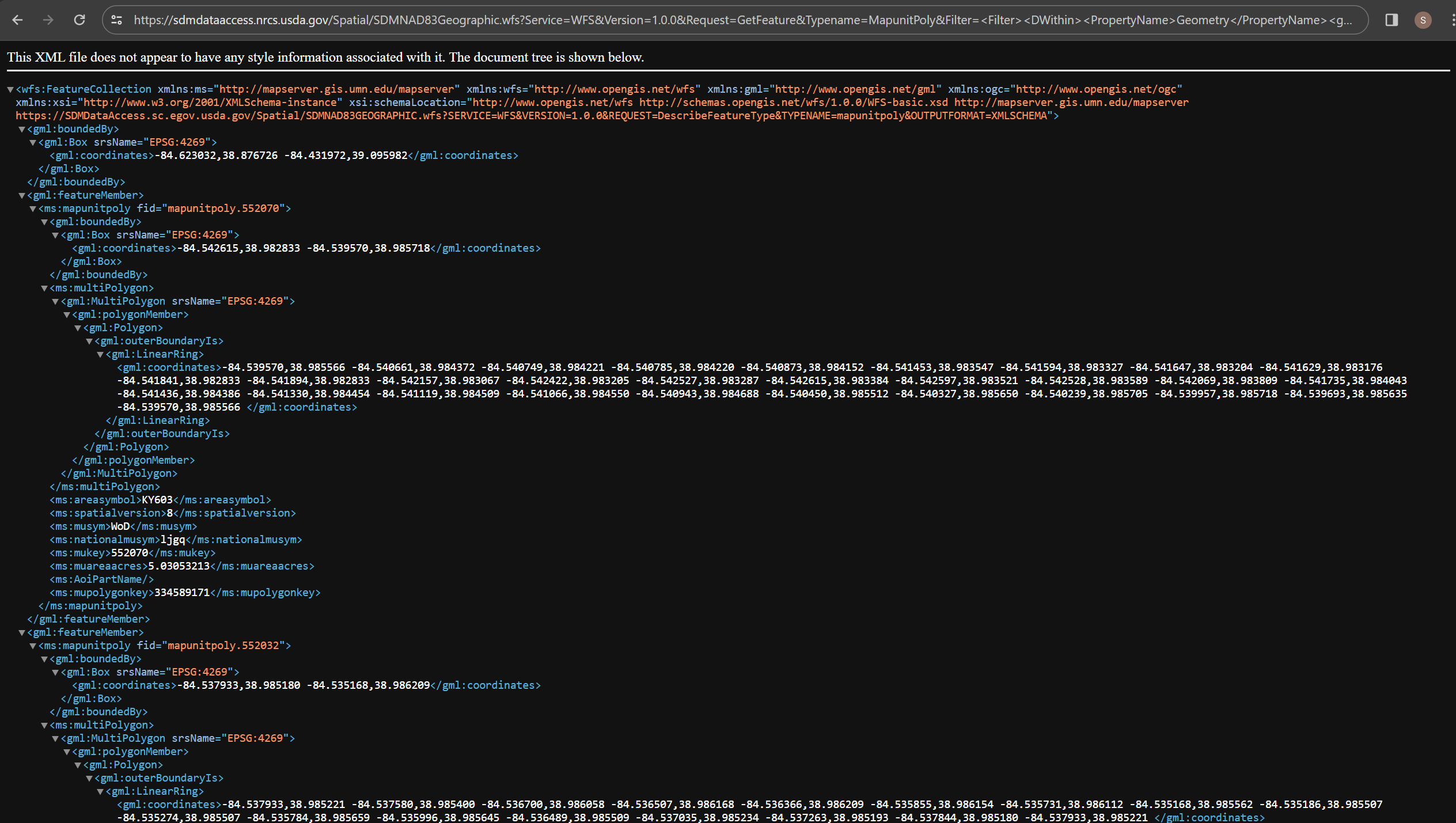 Soil Data XML file